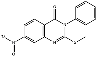 2-(Methylthio)-7-nitro-3-phenylquinazolin-4(3H)-one 구조식 이미지