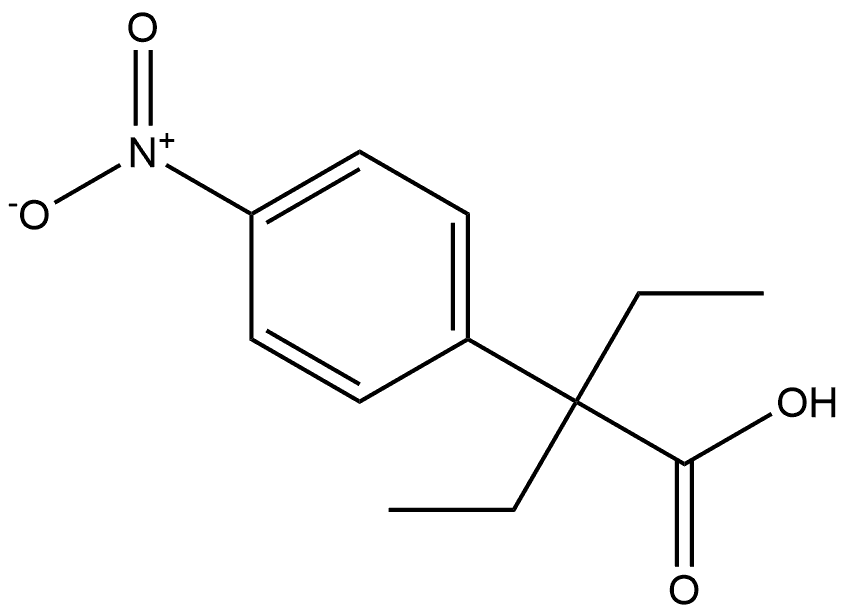 Benzeneacetic acid, α,α-diethyl-4-nitro- 구조식 이미지