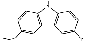 9H-Carbazole, 3-fluoro-6-methoxy- Structure