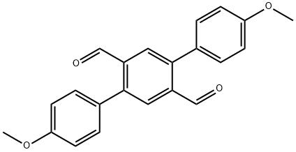 [1,1':4',1''-Terphenyl]-2',5'-dicarboxaldehyde, 4,4''-dimethoxy- 구조식 이미지