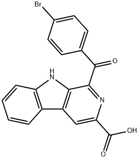 9H-Pyrido[3,4-b]indole-3-carboxylic acid, 1-(4-bromobenzoyl)- Structure