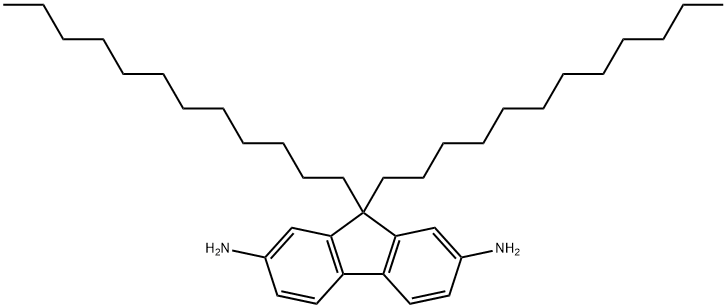 9H-Fluorene-2,7-diamine, 9,9-didodecyl- Structure