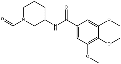 Benzamide, N-(1-formyl-3-piperidinyl)-3,4,5-trimethoxy- Structure