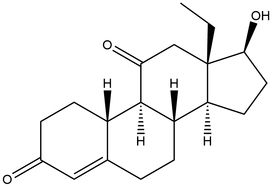 Gon-4-ene-3,11-dione, 13-ethyl-17-hydroxy-, (17β)- Structure