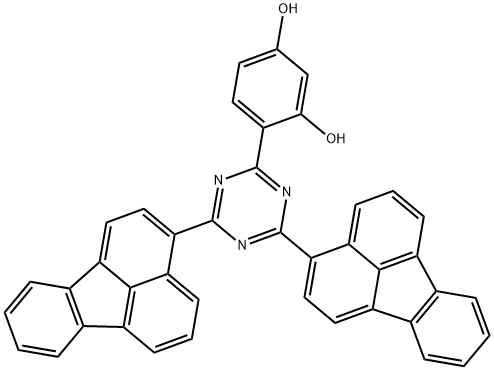 1,3-Benzenediol, 4-(4,6-di-3-fluoranthenyl-1,3,5-triazin-2-yl)- Structure