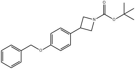 1-Azetidinecarboxylic acid, 3-[4-(phenylmethoxy)phenyl]-, 1,1-dimethylethyl ester Structure