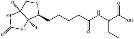 Butanoic acid, 2-[[5-[(3aS,4S,6aR)-hexahydro-2-oxo-1H-thieno[3,4-d]imidazol-4-yl]-1-oxopentyl]amino]- Structure