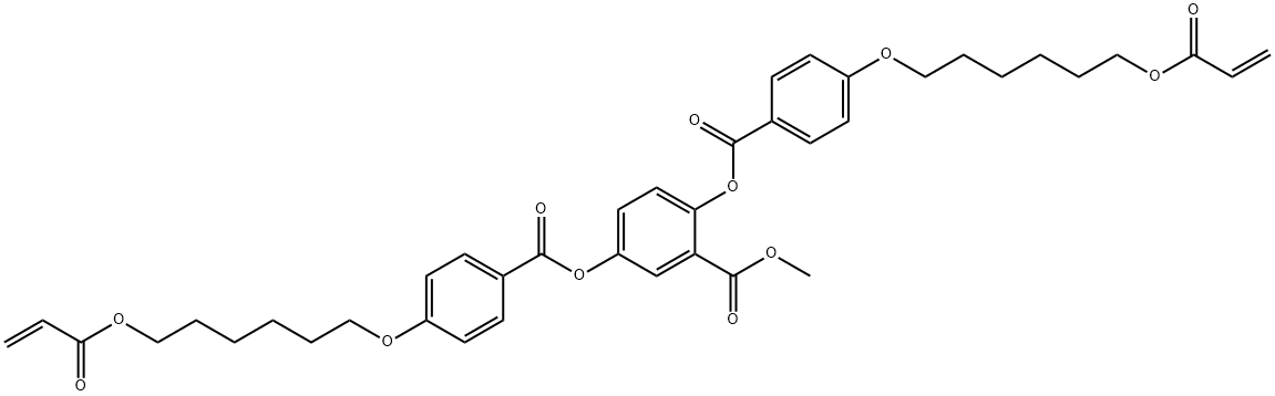 2-(methoxycarbonyl)-1,4-phenylene bis(4-((6-(acryloyloxy)hexyl)oxy)benzoate) Structure