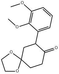 7-(2,3-Dimethoxyphenyl)-1,4-dioxaspiro[4.5]decan-8-one 구조식 이미지