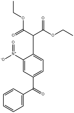 Propanedioic acid, 2-(4-benzoyl-2-nitrophenyl)-, 1,3-diethyl ester Structure