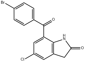 2H-Indol-2-one, 7-(4-bromobenzoyl)-5-chloro-1,3-dihydro- Structure