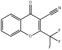 4H-1-Benzopyran-3-carbonitrile, 4-oxo-2-(trifluoromethyl)- 구조식 이미지