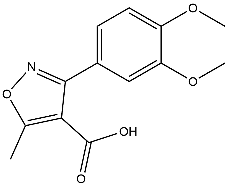 3-(3,4-Dimethoxyphenyl)-5-methylisoxazole-4-carboxylic Acid Structure