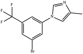 1H-Imidazole, 1-[3-bromo-5-(trifluoromethyl)phenyl]-4-methyl- Structure