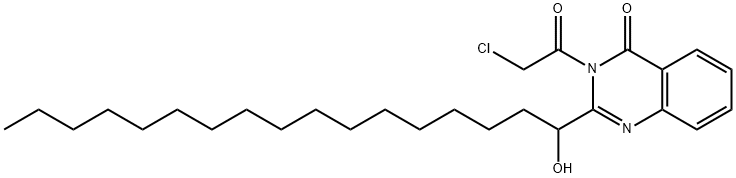 3-(2-Chloroacetyl)-2-(1-hydroxyheptadecyl)quinazolin-4(3H)-one 구조식 이미지