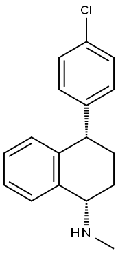 1-Naphthalenamine, 4-(4-chlorophenyl)-1,2,3,4-tetrahydro-N-methyl-, (1S,4S)- Structure