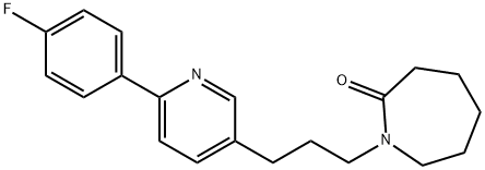 1-(3-(6-(4-Fluorophenyl)pyridin-3-yl)propyl)azepan-2-one 구조식 이미지