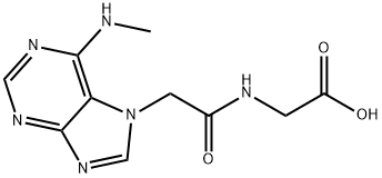 Glycine, N-[2-[6-(methylamino)-7H-purin-7-yl]acetyl]- Structure