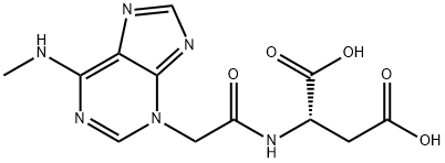 (S)-2-(2-(6-(Methylamino)-3H-purin-3-yl)acetamido)succinic acid Structure