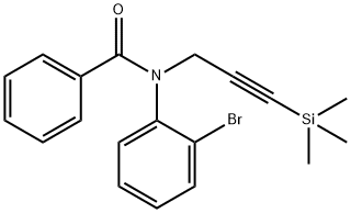 N-(2-Bromophenyl)-N-(3-(trimethylsilyl)prop-2-yn-1-yl)benzamide 구조식 이미지