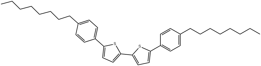 2,2'-Bithiophene, 5,5'-bis(4-octylphenyl)- Structure