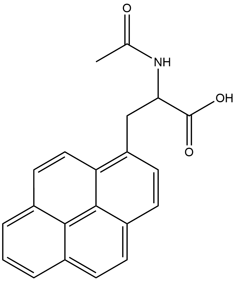 1-Pyrenepropanoic acid, α-(acetylamino)- Structure