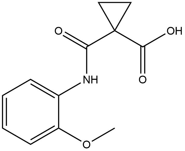 1-[[(2-Methoxyphenyl)amino]carbonyl]cyclopropanecarboxylic acid Structure