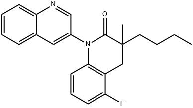 3-Butyl-5-fluoro-3-methyl-3,4-dihydro-2H-[1,3''-biquinolin]-2-one Structure