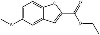 2-Benzofurancarboxylic acid, 5-(methylthio)-, ethyl ester Structure