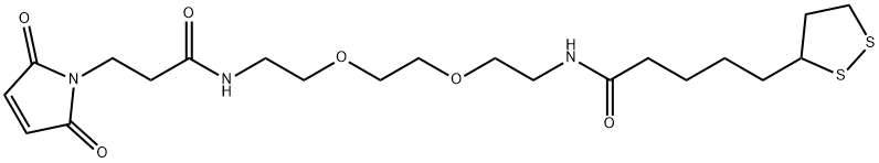Lipoamide-PEG2-Mal Structure