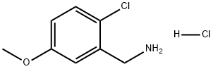 Benzenemethanamine, 2-chloro-5-methoxy-, hydrochloride (1:1) Structure