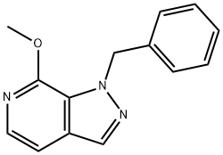 1-Benzyl-7-methoxy-1H-pyrazolo[3,4-c]pyridine 구조식 이미지