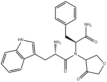 L-Phenylalaninamide, L-tryptophyl-N-(tetrahydro-4-oxo-3-furanyl)- Structure