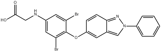 Glycine, N-[3,5-dibromo-4-[(2-phenyl-2H-indazol-5-yl)oxy]phenyl]- Structure