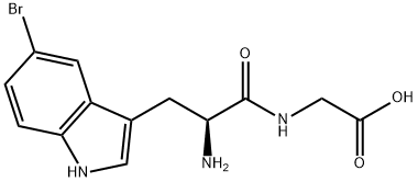 Glycine, 5-bromo-L-tryptophyl- Structure