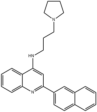 2-(Naphthalen-2-yl)-N-(3-(pyrrolidin-1-yl)propyl)quinolin-4-amine Structure