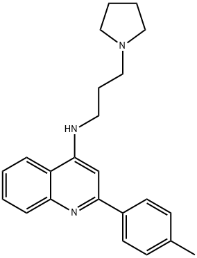 N-(3-(Pyrrolidin-1-yl)propyl)-2-(p-tolyl)quinolin-4-amine Structure