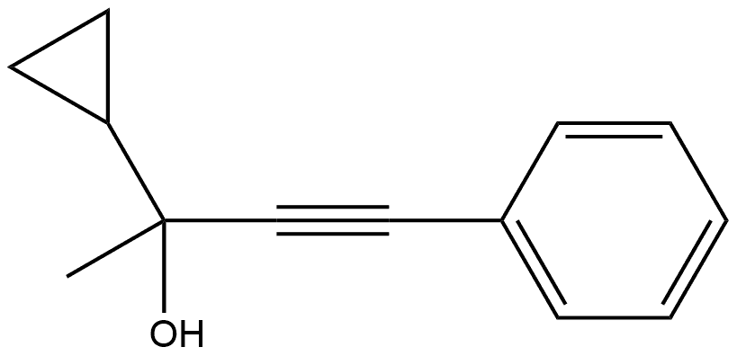 Cyclopropanemethanol, α-methyl-α-(2-phenylethynyl)- Structure