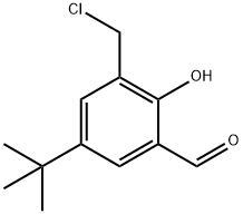 Benzaldehyde, 3-(chloromethyl)-5-(1,1-dimethylethyl)-2-hydroxy- Structure