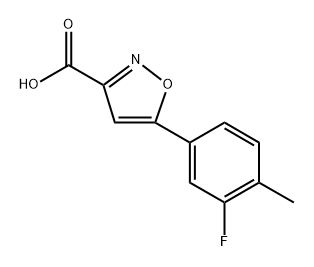 5-(3-Fluoro-4-methylphenyl)isoxazole-3-carboxylic acid Structure