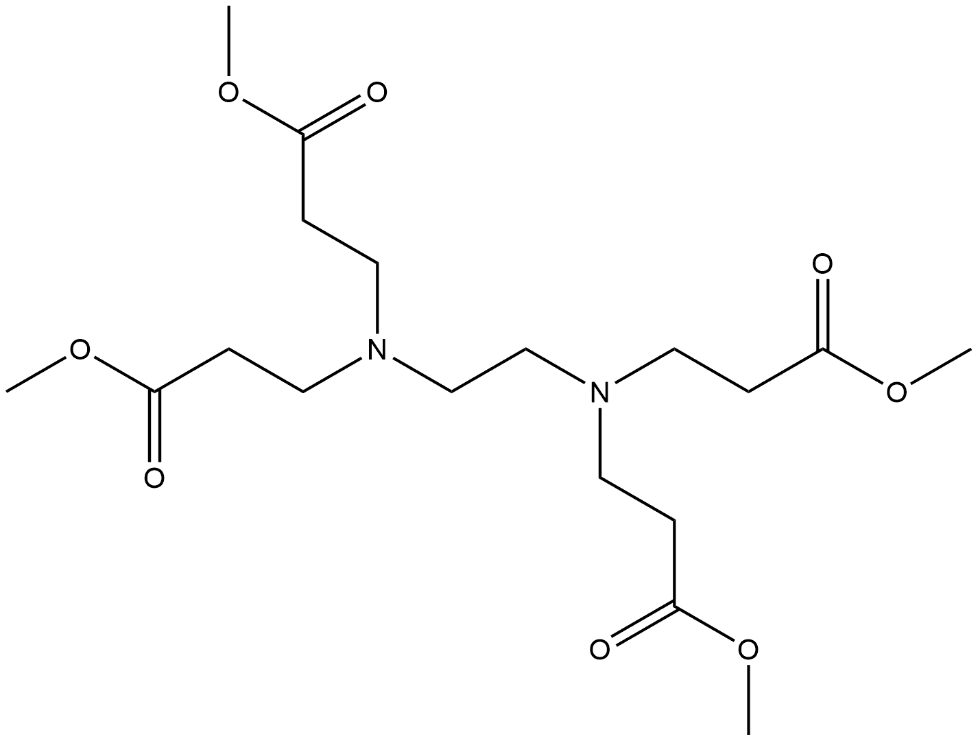 β-Alanine, N,N'-1,2-ethanediylbis[N-(3-methoxy-3-oxopropyl)-, 1,1'-dimethyl ester Structure