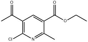 3-Pyridinecarboxylic acid, 5-acetyl-6-chloro-2-methyl-, ethyl ester Structure