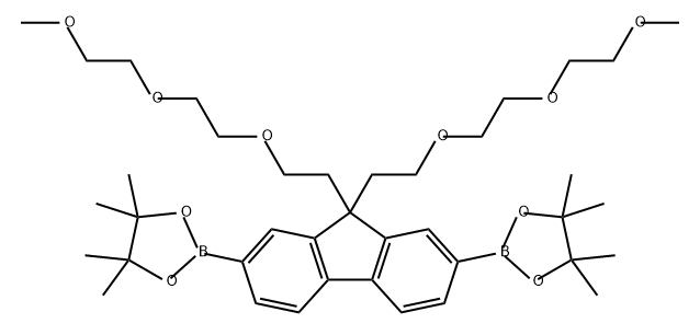 1,3,2-Dioxaborolane, 2,2'-[9,9-bis[2-[2-(2-methoxyethoxy)ethoxy]ethyl]-9H-fluorene-2,7-diyl]bis[4,4,5,5-tetramethyl- Structure