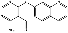 4-Amino-6-(quinolin-7-yloxy)pyrimidine-5-carbaldehyde 구조식 이미지