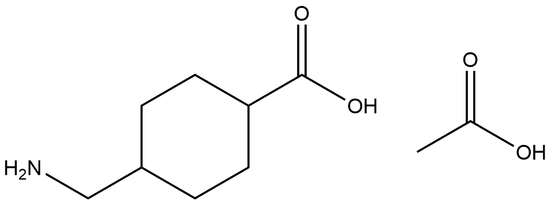 4-(aminomethyl)-Cyclohexanecarboxylic acid acetate (1:1) Structure