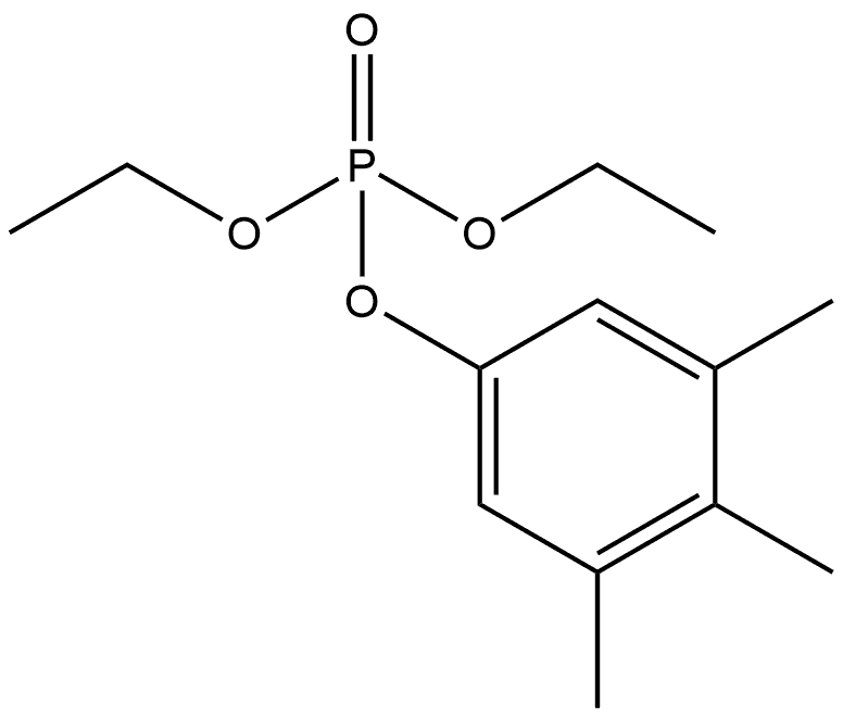 Phosphoric acid, diethyl 3,4,5-trimethylphenyl ester Structure