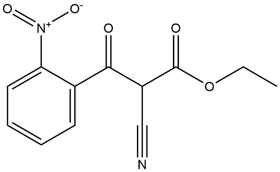 Benzenepropanoic acid, α-cyano-2-nitro-β-oxo-, ethyl ester 구조식 이미지