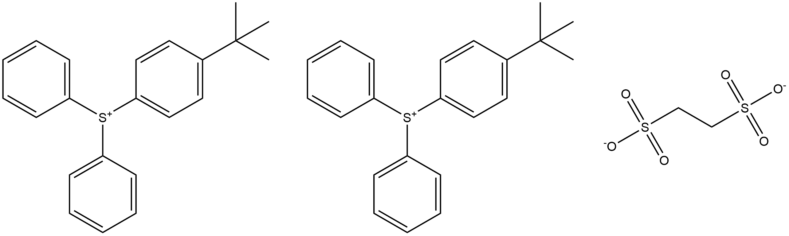 Sulfonium, [4-(1,1-dimethylethyl)phenyl]diphenyl-, 1,2-ethanedisulfonate Structure