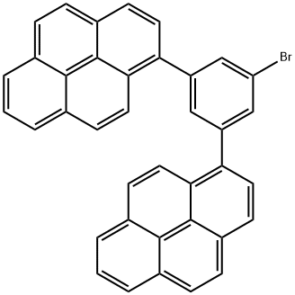 Pyrene, 1,1'-(5-bromo-1,3-phenylene)bis- Structure