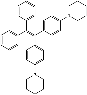 Piperidine, 1,1'-[(2,2-diphenylethenylidene)di-4,1-phenylene]bis- Structure